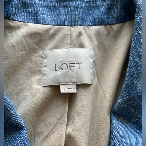 Ann Taylor LOFT Cotton Linen Blazer Jacket - Picture 7 of 8